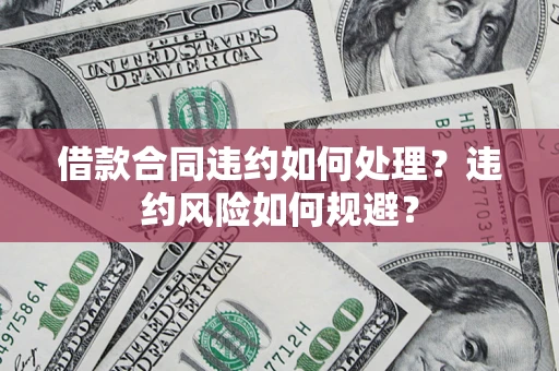 武汉借款合同违约如何处理？违约风险如何规避？