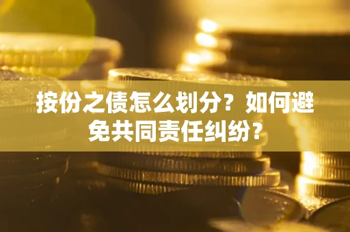 武汉按份之债怎么划分？如何避免共同责任纠纷？