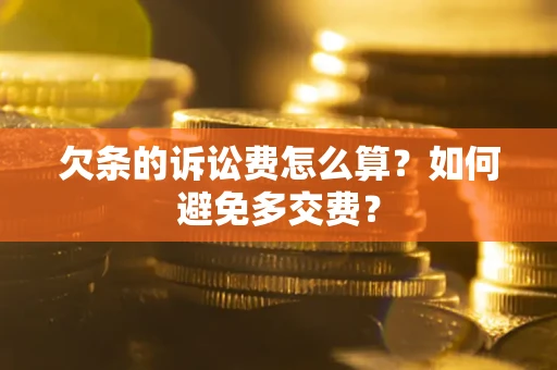 武汉欠条的诉讼费怎么算？如何避免多交费？