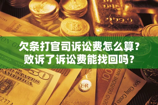 武汉欠条打官司诉讼费怎么算？败诉了诉讼费能找回吗？
